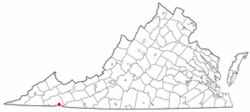 Location of Damascus, Virginia