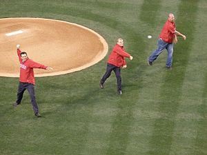 Angels Opening Day First Pitch 2012 (9275935926)