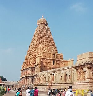 Brihadisvara Temple complex is a part of the UNESCO World Heritage Site, known as the Great Living Chola Temples.