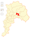 Location of the San Felipe commune in the Valparaíso Region