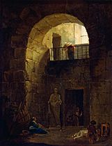 Hubert Robert - Neglected Statue