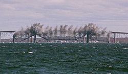 Jamestown Bridge demolition2