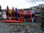 Kayaks by the Teifi - geograph.org.uk - 1076742