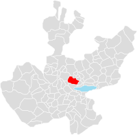 Location of the municipality in Jalisco