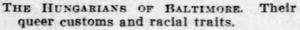 The Hungarians of Baltimore