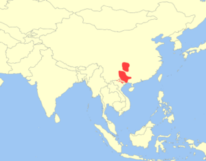 Trachypithecus francoisi distribution.svg