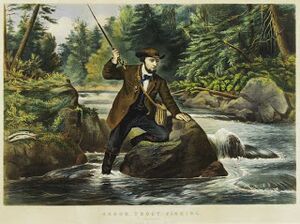 Trout fishing 1860s