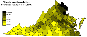 Virginia-Median family income