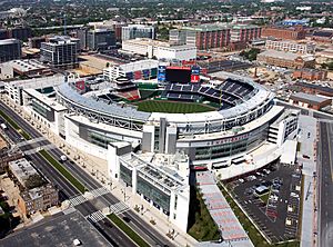 Aerial view of Nationals Park