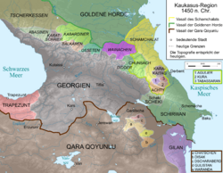 Caucasus 1450 map de