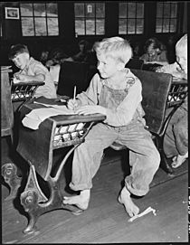 Coal miner's child in grade school. Lejunior, Harlan County, Kentucky. - NARA - 541367