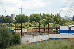 Construction site Three Mills Lock