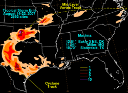 Erin 2007 rainfall