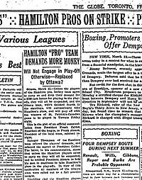 Hamilton-pros-on-strike