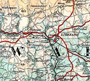 Liskeard OS Atlas 1920 half inch