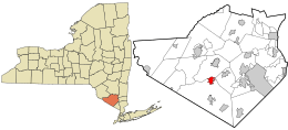 Location in Orange County and the state of New York.