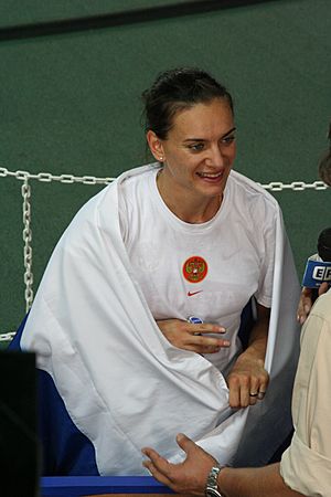 Osaka07 D4A Isinbayeva Interviewed