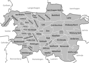 Stadtteile in Hannover