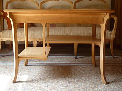 Table by Victor Horta, probably designed for the International exhibition of Turin 1902