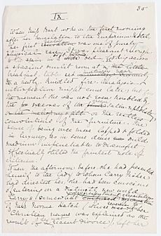 The House of Mirth page of original manuscript Edith Wharton