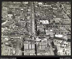 William Street Sydney from air