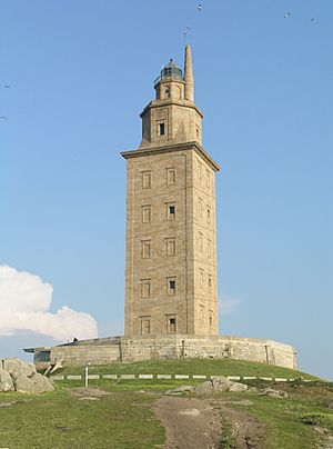 A coruna torre de hercules sunset edit