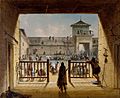 Alfred Jacob Miller - Interior of Fort Laramie - Google Art Project