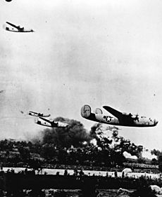 B-24 Liberators at low altitude