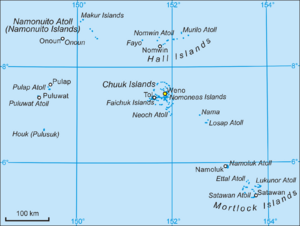 Map of Chuuk State