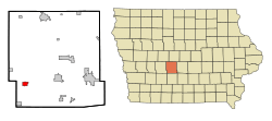 Location of Redfield, Iowa