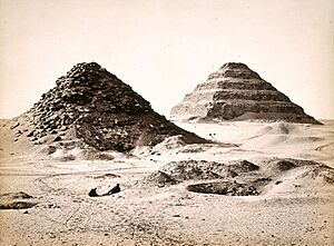 Frith, Francis (1822-1898) - The Pyramids of Sakkarah from the North East. 1858