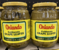 Grape leaves sold in jars