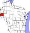 State map highlighting St. Croix County