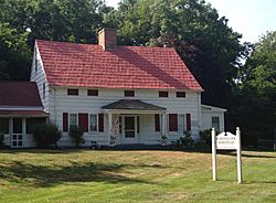 The c. 1721 Noah Hallock homestead, the oldest extant structure in Rocky Point