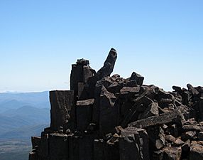 Pelion West summit obelisk