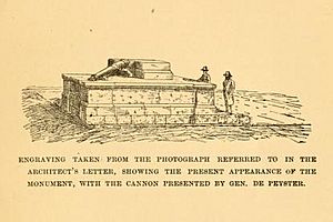 Saratoga Battle Monument under construction