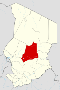 Map of Chad showing Batha.