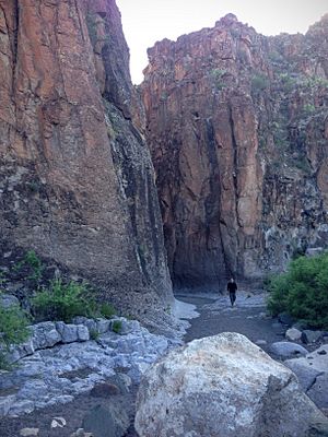 Closed canyon entrance