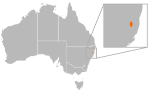 Map of Euastacus clarkae distribution