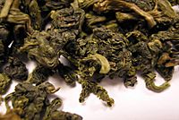 HGY Oolong tea leaf close