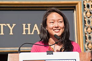 Jane Kim speaks at Bike To Work Day 2010