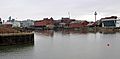 North along Queens Dock from Mariners Wharf