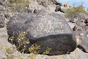 Painted Rocks Petroglyphs modern inscriptions.jpg