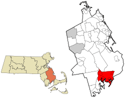 Location in Plymouth County in Massachusetts