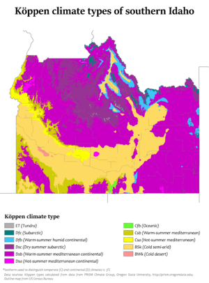 South Idaho Köppen