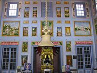 Interior of the Jain Temple dedicated to Shreyansanath, the eleventh Jain Tirthankar, Sarnath