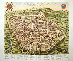 Mappa di Bologna del Blaeu