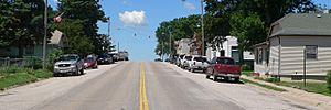 Nebraska Highway 1 in downtown Murray