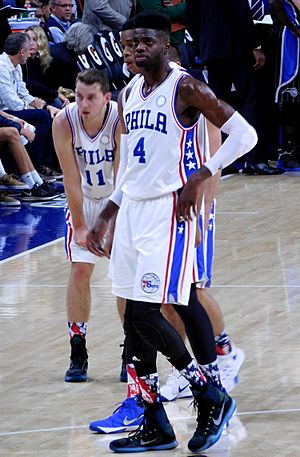 Nerlens Noel with the Philadelphia 76ers in 2015