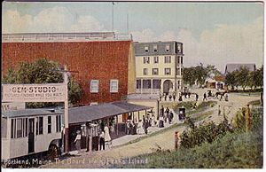 Peaks Island, Maine, Boardwalk, postcard